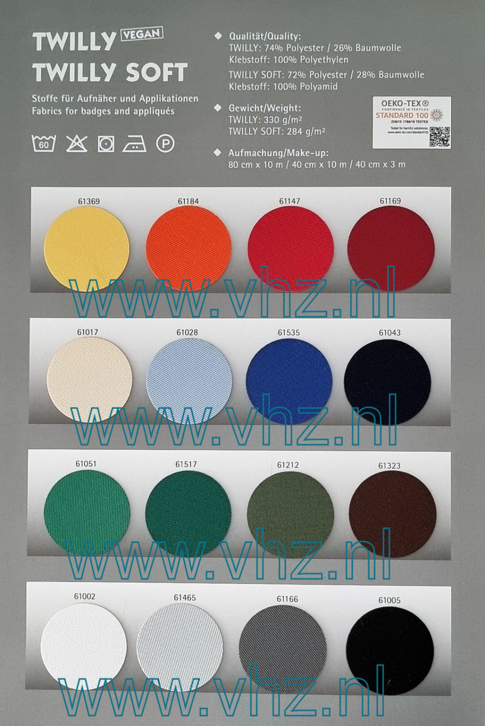 Badge Twilly Soft kleurenkaart