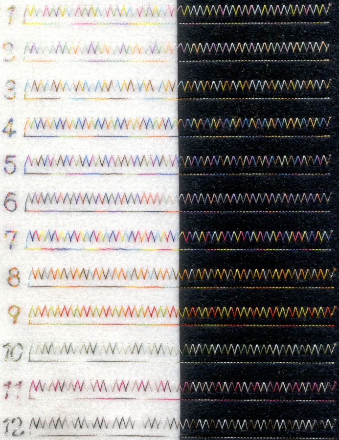 Aurifil Acryllic multicolor acryl kleurenkaart